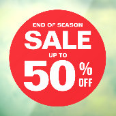 Geschäftsverkauf 50% Schaufenster Schild Rot Rund (Blatt 3)