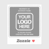 Geschäftsvermögen | Grau | Weißes Logo Aufkleber (Blatt)