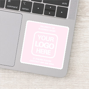 Geschäftsvermögen   Pink   Weißes Logo Aufkleber