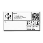 Geschäftsversand-Logo QR-Code Fragile Warnung (Vorne)
