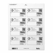 Geschäftsversand-Logo QR-Code Fragile Warnung (Vorne)