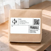 Geschäftsversand-Logo-QR-Code Fragile-Warnung