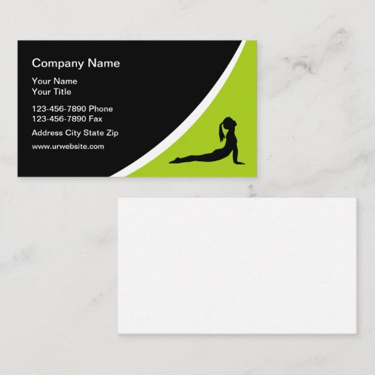Geschäftsvorlage für moderne Fitnessen Visitenkarte (Vorne/Hinten)
