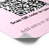 Geschäftsvorlage Rosa Blush Logo qr Code Poster (Ecke)