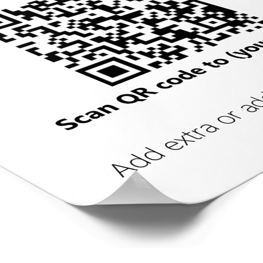Geschäftsvorlagenlogo QN-Code Poster (Ecke)
