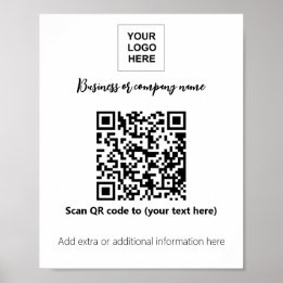 Geschäftsvorlagenlogo QN-Code Poster