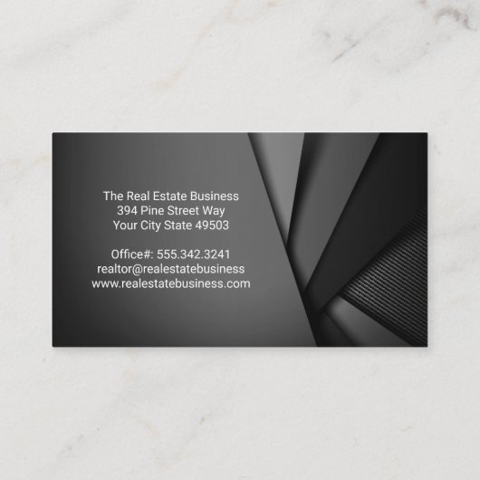 Geschäftsweibliches Holdingmodell | Real Anwesen Visitenkarte (Rückseite)