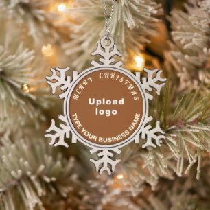 Geschäftsweihnachtsfeier Schneeflocken Zinn-Ornament