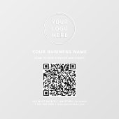 Geschäftsweißlogo-QR-Code Fensteraufkleber (Blatt)