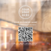 Geschäftsweißlogo-QR-Code Fensteraufkleber (Blatt 2)