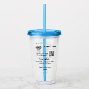 Geschäftswettbewerb Hinzufügen QR-Code Name Preis Acryltrinkbecher