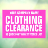 Geschäftszeichen des Einzelhandelsgeschäfts rosa Fensteraufkleber (Blatt 3)