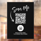 Geschäftszeichen Hinzufügen Ihres Logo-QR-Codes Fensteraufkleber (Blatt 2)