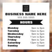 Geschäftszeiten für Logos Fensteraufkleber (Blatt 2)