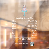 Geschäftszeiten für Veranstaltungen und Party Fensteraufkleber (Blatt 2)