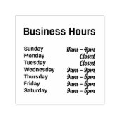 Geschäftszeiten individuell anpassbare Zeiten Permastempel (Design)