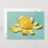 Geschälte Clementine Stillleben Postkarte (Vorne/Hinten)