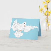 Geschaltete Grußkarte : Anmerkung Karte : Taube (Gelbe Blume)