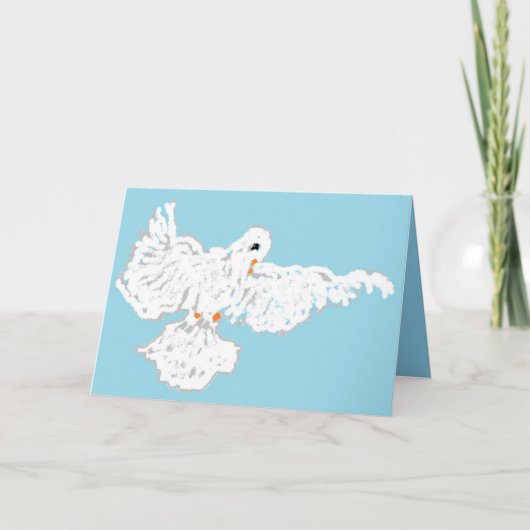 Geschaltete Grußkarte : Anmerkung Karte : Taube (Vorderseite)