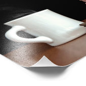 Geschaltete Hände in der Bibel Fotodruck (Ecke)