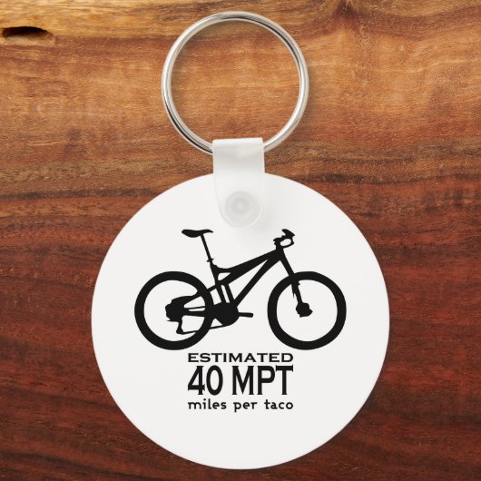 Geschätzte 40 Meilen pro Taco Schlüsselanhänger (Vorderseite)