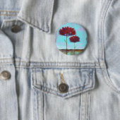 Geschätzte, abstrakte Kunst-Landschaftsrot-Bäume Button (Beispiel)