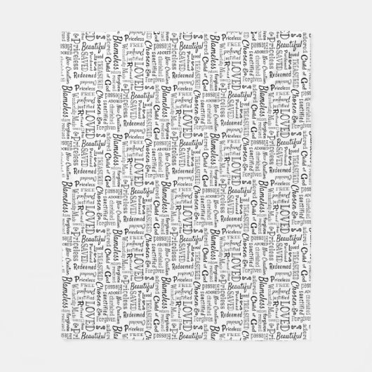 Geschätzte Christliche Worte der Bestätigung Fleecedecke (Vorderseite)