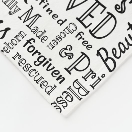 Geschätzte Christliche Worte der Bestätigung Fleecedecke (Ecke)