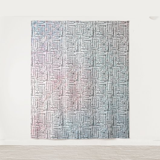 Geschätzte Christliche Worte der Bestätigung Wandteppich (Vorderseite)