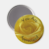 Geschätzte gelbe Rose Foto Blume Magnet (Vorderseite/Rückseite)