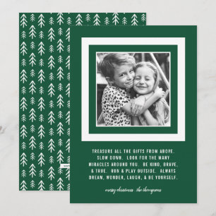 Geschätzte Geschenke   5x7 Grün   Foto Feiertagskarte