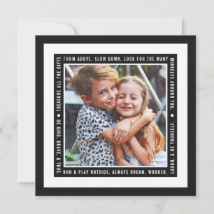 Geschätzte Geschenke Schwarz Foto Feiertagskarte
