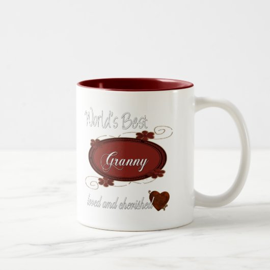 Geschätzte Oma Zweifarbige Tasse (Rechts)