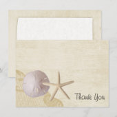 Geschätzte Strand-Flat-Card Danke (Vorne/Hinten)
