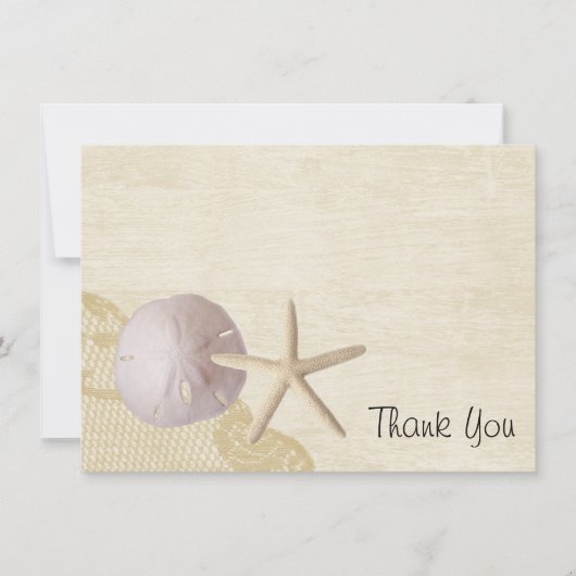 Geschätzte Strand-Flat-Card Danke (Vorderseite)