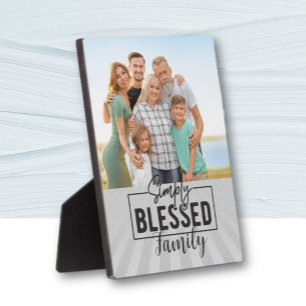 Geschätztes Geschenk! Einfach gesegnetes Familien Fotoplatte
