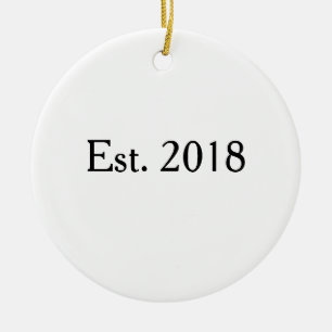 Geschätztes Jahr Klassisches Personalisiertes Paar Keramik Ornament