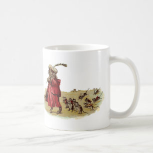 Gescheckte Pfeifer-Katzen-führende Ratten Kaffeetasse