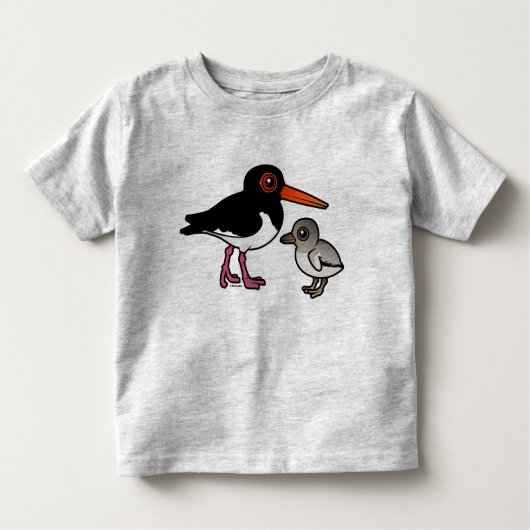 Gescheckter Oystercatcher mit Küken Kleinkind T-shirt (Vorderseite)