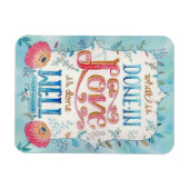 Geschehen in Liebe Zitat Boho Floral Magnet (Horizontal)