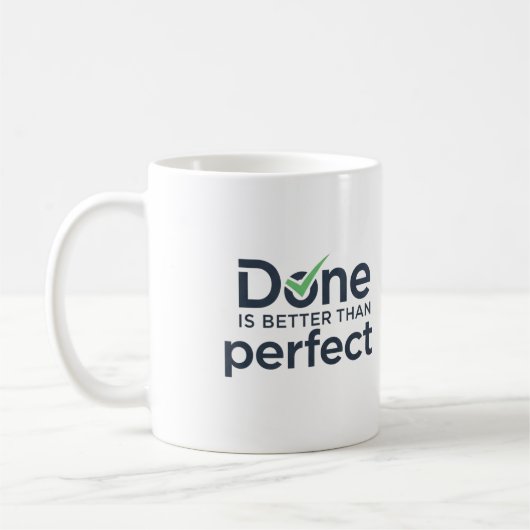 Geschehen ist besser als perfekt kaffeetasse (Links)