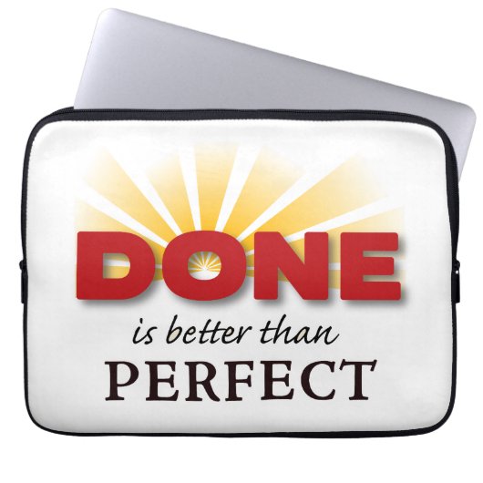 Geschehen ist besser als perfekt laptopschutzhülle (Vorderseite)