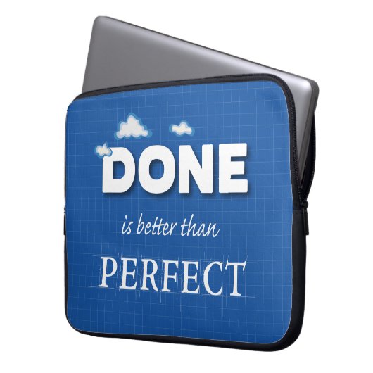 Geschehen ist besser als perfekt laptopschutzhülle (Vorderseite Links)