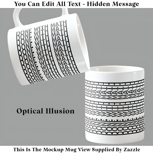 Geschehen mit Mathe Hidden Message 120B Funny Stud Kaffeetasse