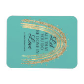 Geschehen zu Liebe Goldene Regenbogen Magnet (Horizontal)