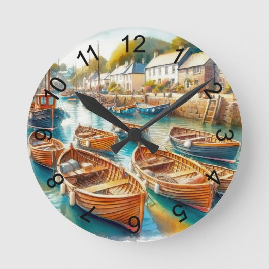 Geschehen zu Tag Runde Wanduhr (Vorderseite)