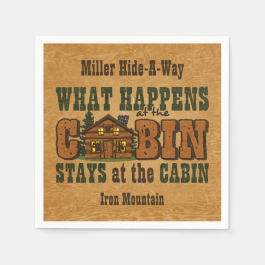 Geschehnisse in der Hütte Serviette (Vorderseite)