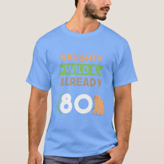 Geschenk 80 Jahre Geburtstag Frauen Affe Monkey lu T-Shirt