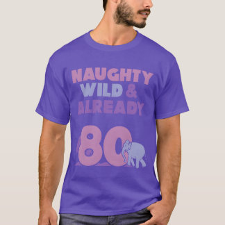 Geschenk 80 Jahre Geburtstag Frauen Elefant Junge T-Shirt