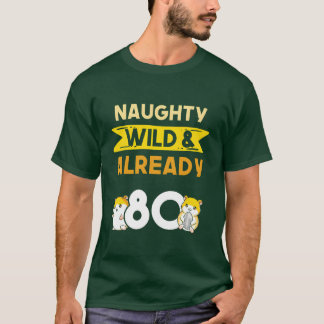 Geschenk 80 Jahre Geburtstag Frauen Hamster Mädche T-Shirt